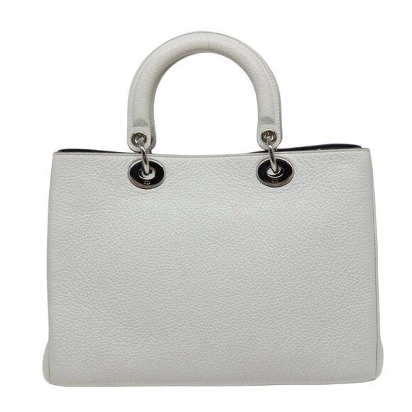 Christian Dior Diorissimo Hand Bag Leather 2way White Auth am6412AV - Picture 3 of 15